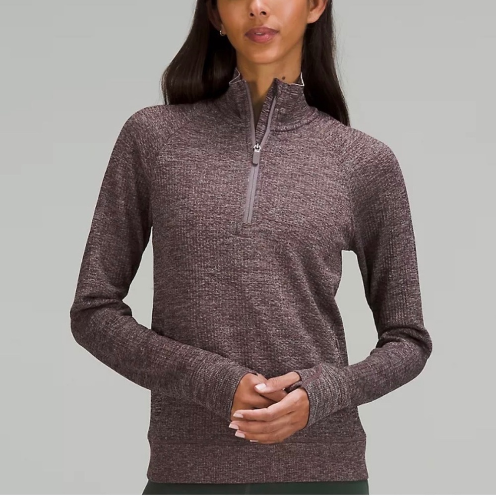 Lululemon Engineered Warmth Half-Zip  color: Chrome/Lunar Rock/Black Size 8